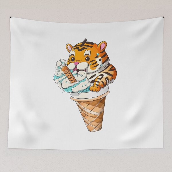 Item preview, The Tiger Cone Adventure designed and sold by Sticker-by-Mia.
