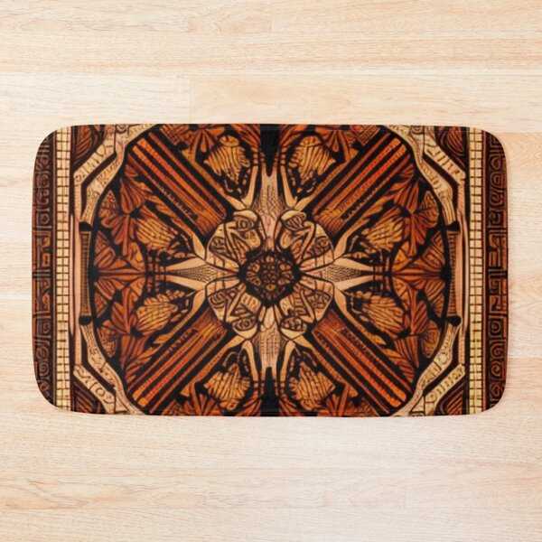 Item preview, Vase Rug Antique Brown Symmetrical designed and sold by GSquaredDesigns.