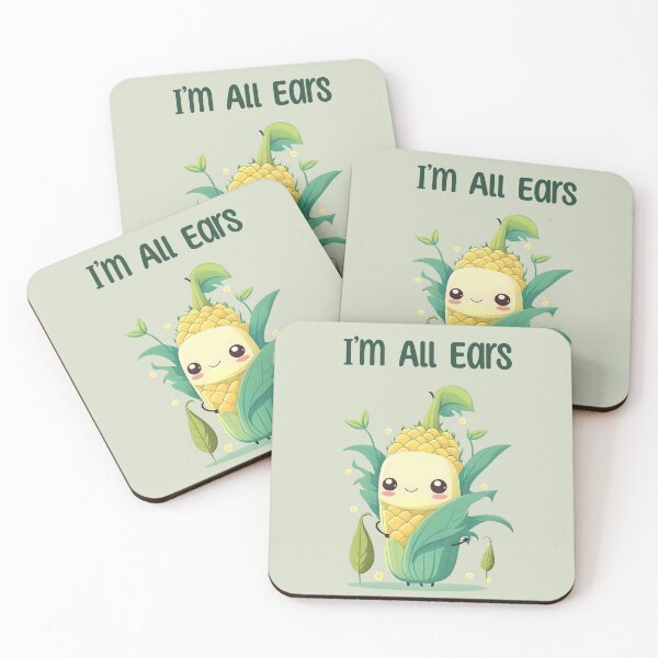 Item preview, I'm All Ears Corn On The Cob Graphic Pun Cute Phrase Design designed and sold by entwithanaxe.