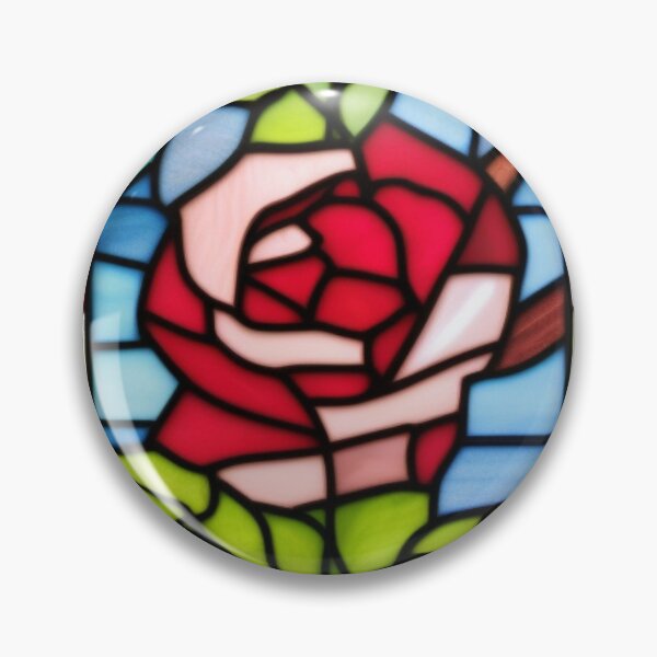 Item preview, Single Stained Glass Rose Panel Vibrant designed and sold by GSquaredDesigns.