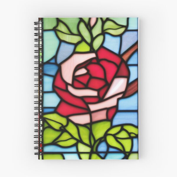 Item preview, Single Stained Glass Rose Panel Vibrant designed and sold by GSquaredDesigns.