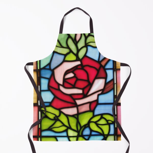 Item preview, Single Stained Glass Rose Panel Vibrant designed and sold by GSquaredDesigns.