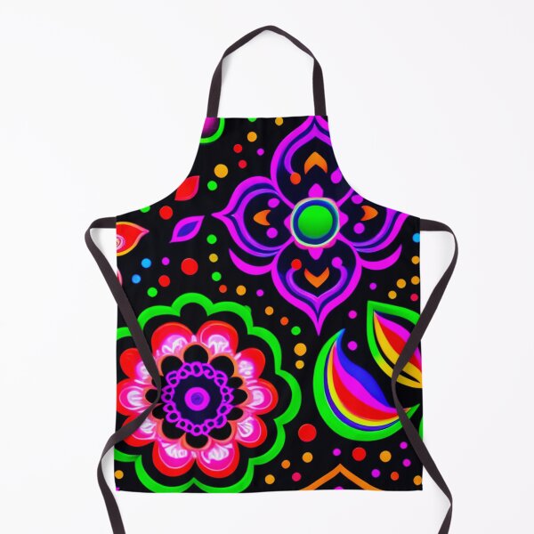 Item preview, Handrawn Boho Paisley Neon Flowers designed and sold by GSquaredDesigns.