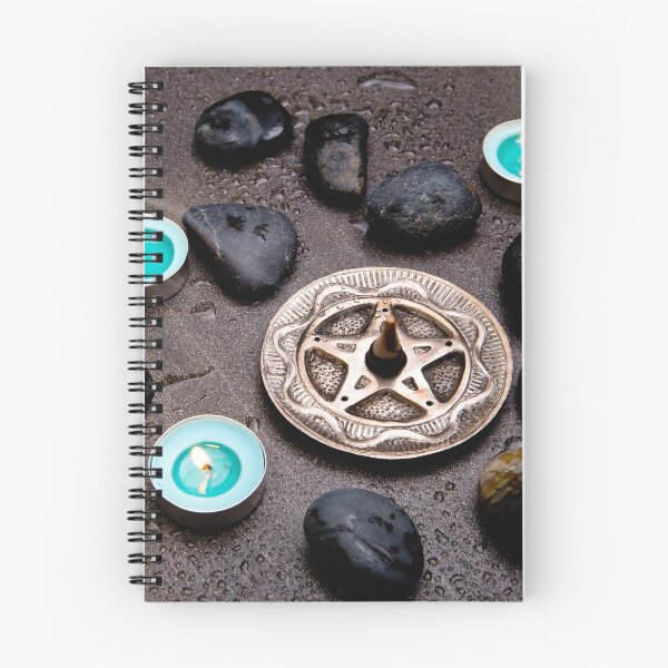 Item preview, Silver Pentacle with Turquoise Candles designed and sold by MagicalCreative.