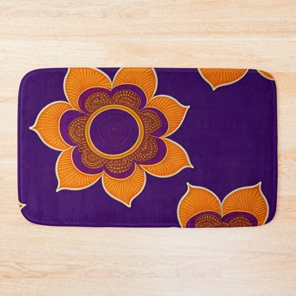 Item preview, African Yellow Flower Purple Boho designed and sold by GSquaredDesigns.