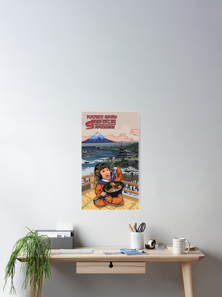 Thumbnail 1 of 3, Poster, Ramen Baby Spicy Garlic Mazemen designed and sold by HanaDesign63245.