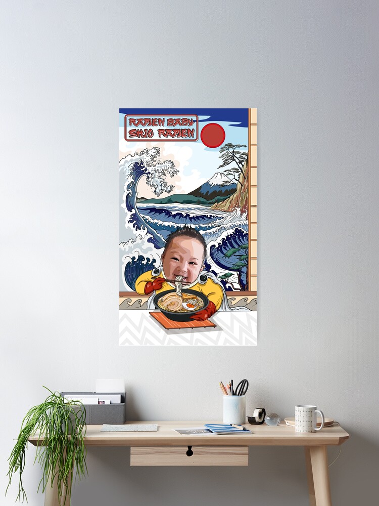 Thumbnail 1 of 3, Poster, Ramen Baby Shio Ramen designed and sold by HanaDesign63245.