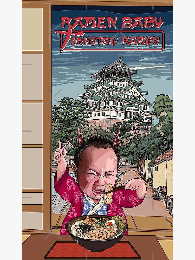Thumbnail 2 of 2, Greeting Card, Ramen Baby Tonkotsu Ramen designed and sold by HanaDesign63245.