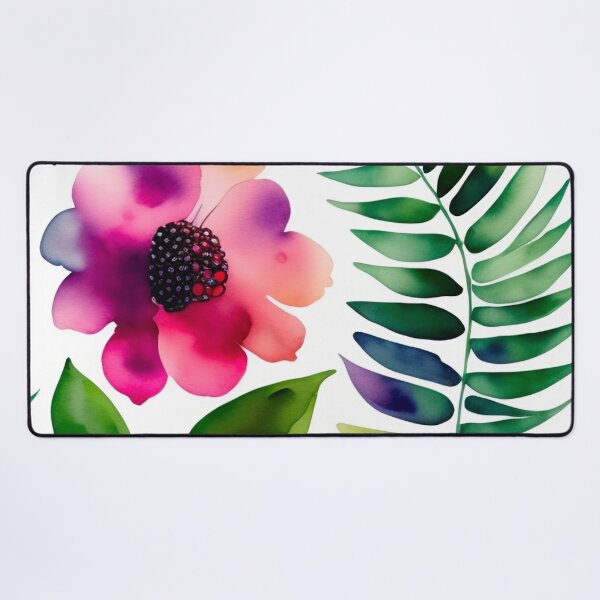 Item preview, Acrylic Watercolor Floral Fern Blackberry Pattern designed and sold by GSquaredDesigns.