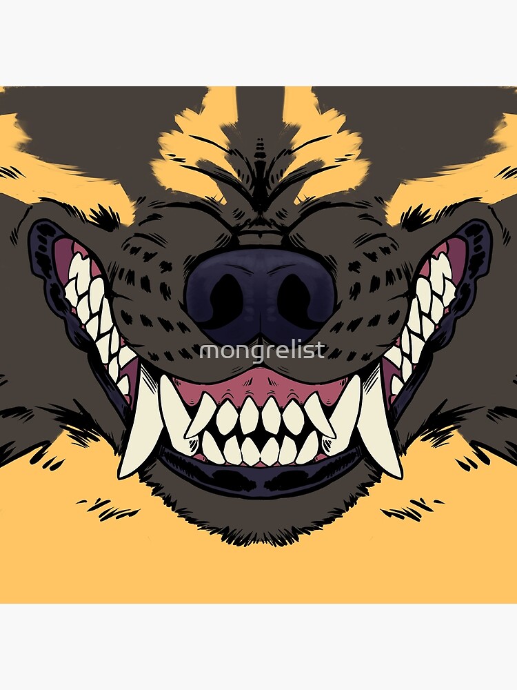 Thumbnail 4 of 4, Pillow, Wild Dog Grin designed and sold by mongrelist.