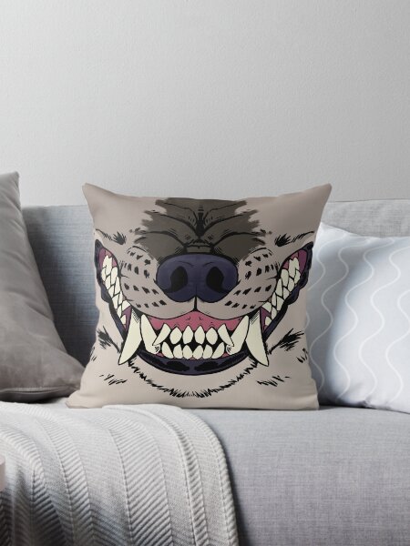 Nahual's Grin Throw Pillow