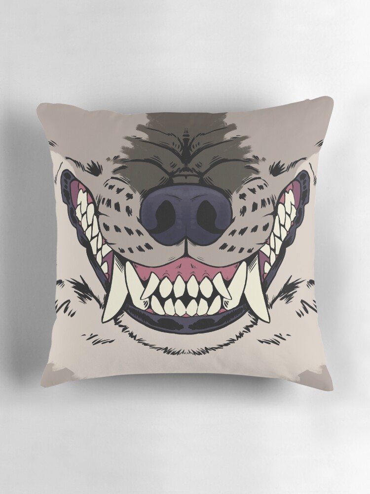 Thumbnail 3 of 4, Pillow, Nahual's Grin designed and sold by mongrelist.