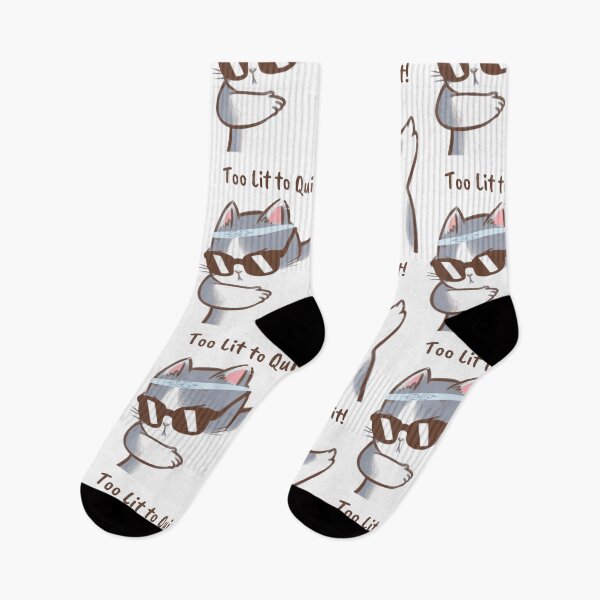 Item preview, Too Lit to Quit Dabbing Cat designed and sold by mkzmerch.