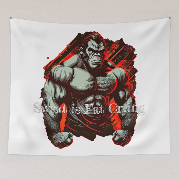 Item preview, Sweat is Fat Crying Bodybuilding Fitness Gym Workout Exercise Merch Print Design designed and sold by tengamerx.