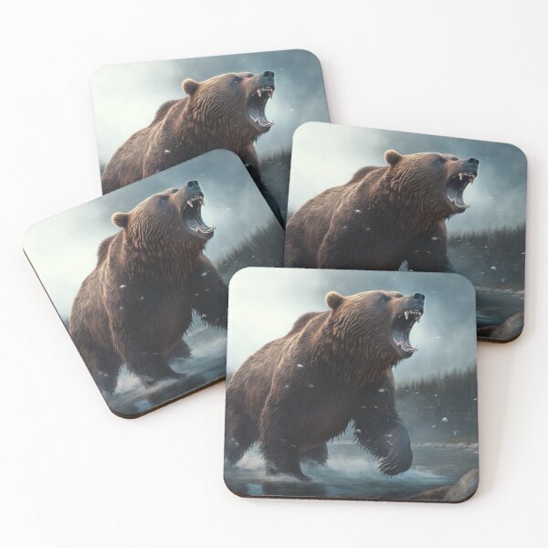 Item preview, The Revenant Style Grizzly Bear Defending its Territory designed and sold by Neffdesign.