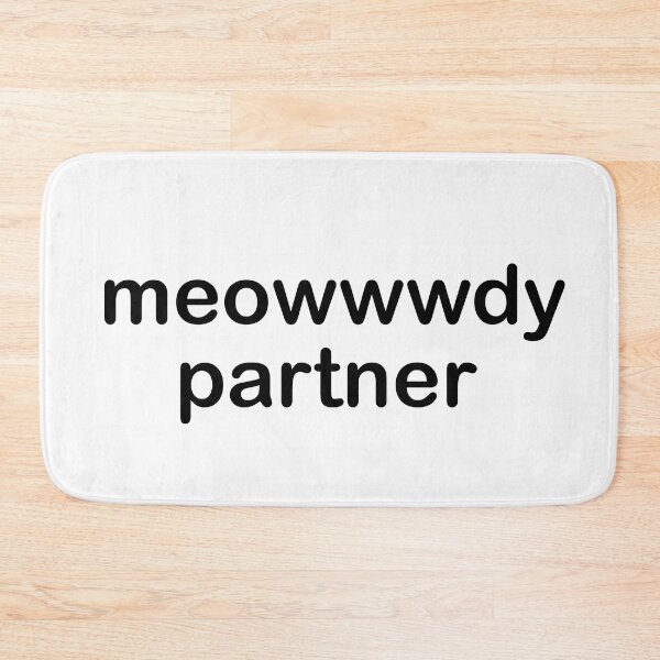 Item preview,  Meowdy partner trending text cat black script  designed and sold by tulipdesign.