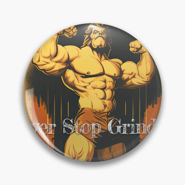 Item preview, Never Stop Grinding Bodybuilding Fitness Gym Workout Exercise Merch Print Design designed and sold by tengamerx.