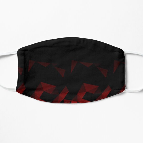 Abstract polygonal pattern .Red, black triangles. Flat Mask