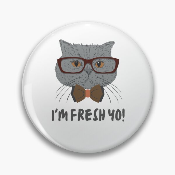 Item preview, I'm Fresh Yo! Hipster Cat  designed and sold by mkzmerch.