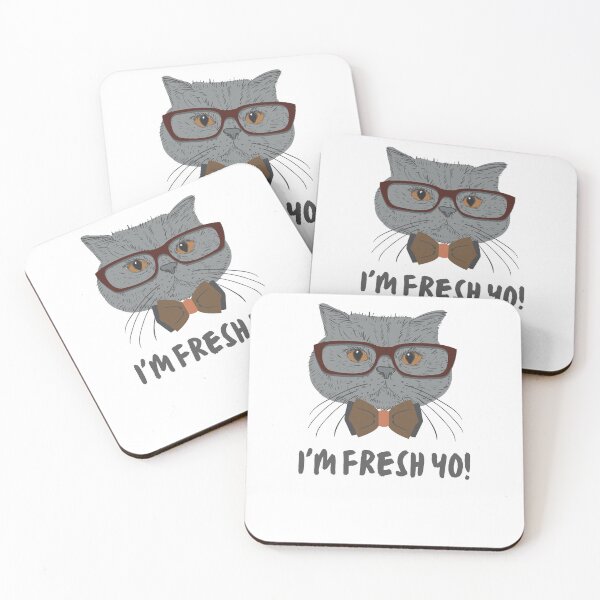 Item preview, I'm Fresh Yo! Hipster Cat  designed and sold by mkzmerch.