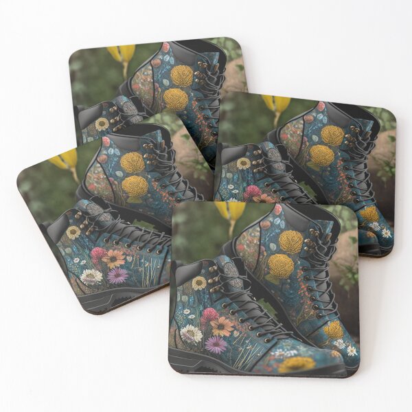 Item preview, Wildflower Hiking Boots | Camping Gear | Hiking designed and sold by ArtfulDelights.