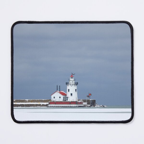 Item preview, Eagle over the Harbor Beach Lighthouse, Michigan designed and sold by fototaker Tony.