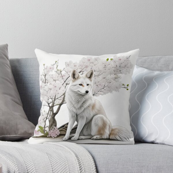 Item preview, White Fox Under the Tree Illustration designed and sold by Aurora Hues.