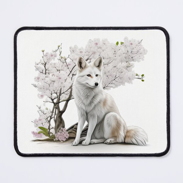 Item preview, White Fox Under the Tree Illustration designed and sold by Aurora Hues.