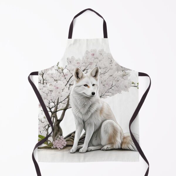 Item preview, White Fox Under the Tree Illustration designed and sold by Aurora Hues.