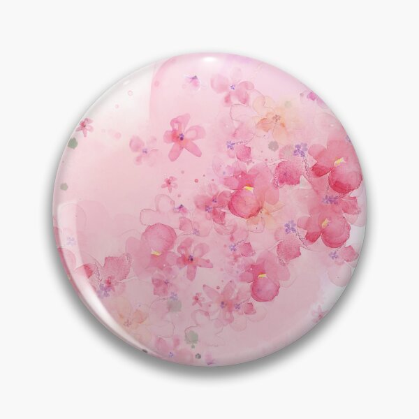Item preview, Watercolor of pink and flowers designed and sold by andrasdesignssss.