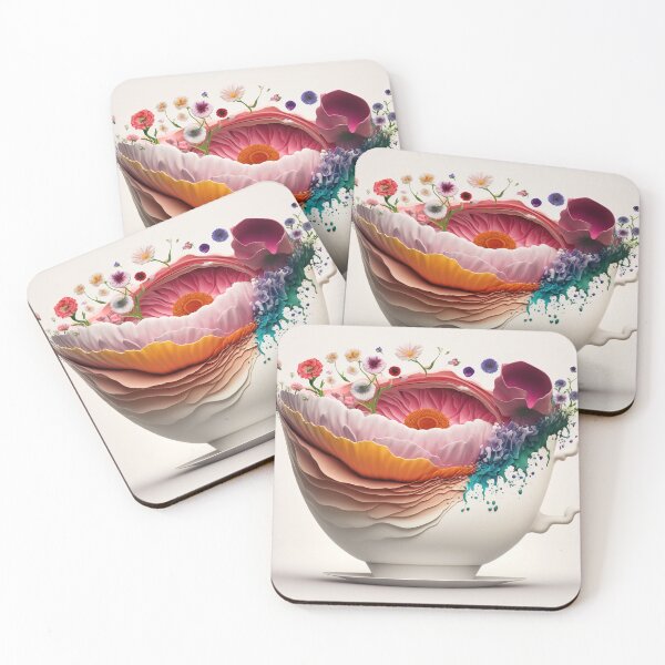 Item preview, A  giant tea cup overflowing with flowers 4 designed and sold by jetaiart.