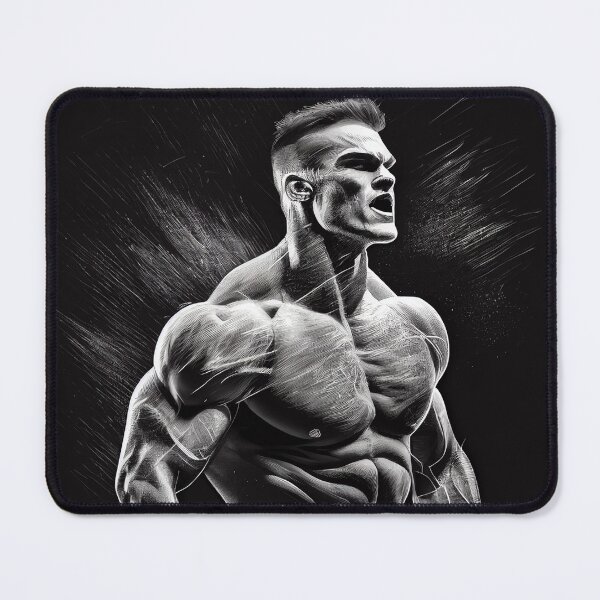 Item preview, Body Builder Fitness Painting with Dark Background designed and sold by Art Genix.