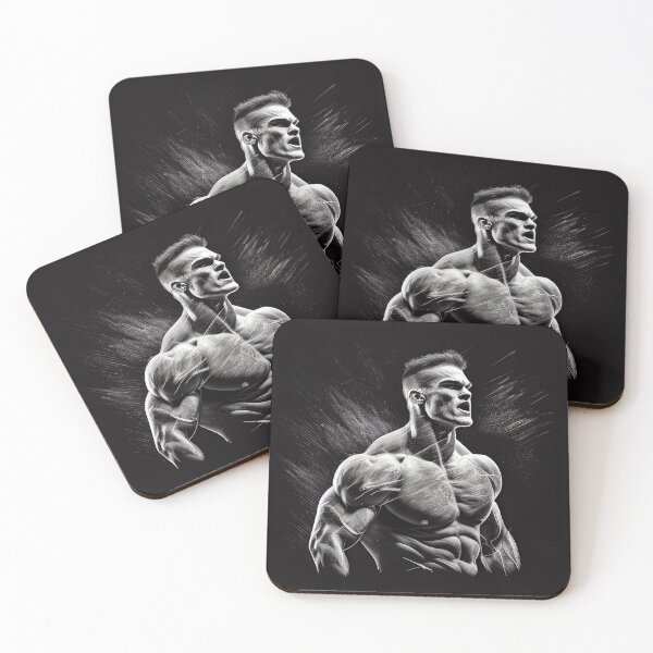 Item preview, Body Builder Fitness Painting with Dark Background designed and sold by Art Genix.
