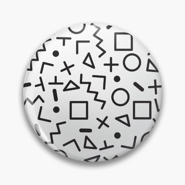 Item preview, 80's 90's Black & White Retro Shapes Pattern designed and sold by idovedesign.