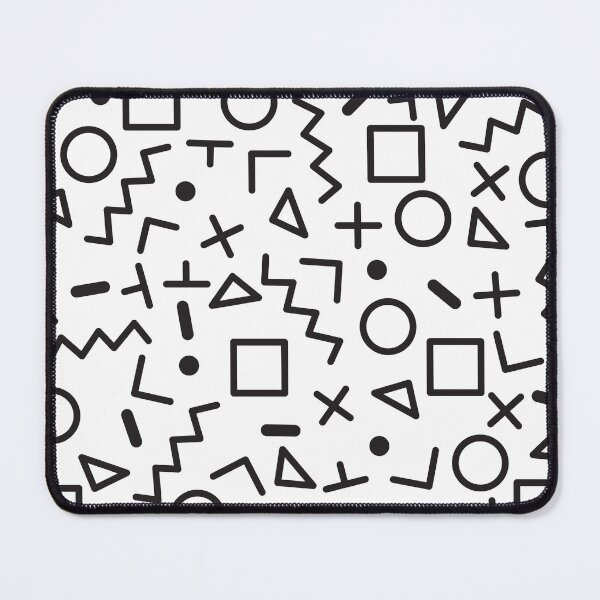 Item preview, 80's 90's Black & White Retro Shapes Pattern designed and sold by idovedesign.