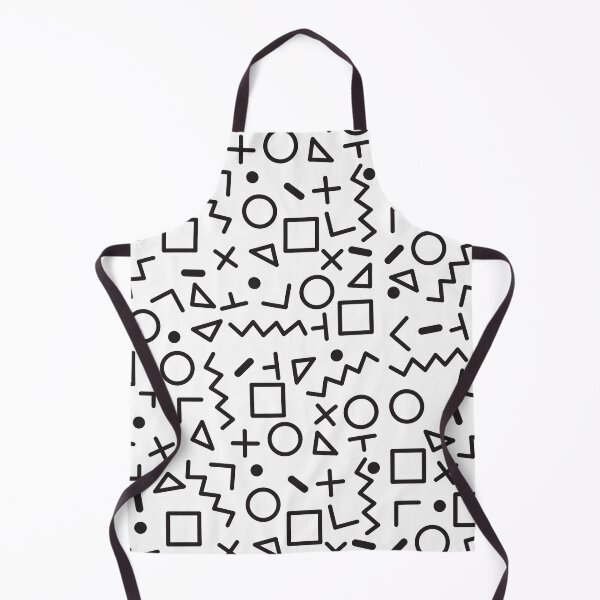 Item preview, 80's 90's Black & White Retro Shapes Pattern designed and sold by idovedesign.