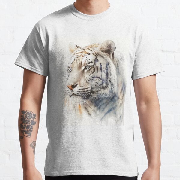 Una camiseta de rayas blancas y negras con la palabra tigre.