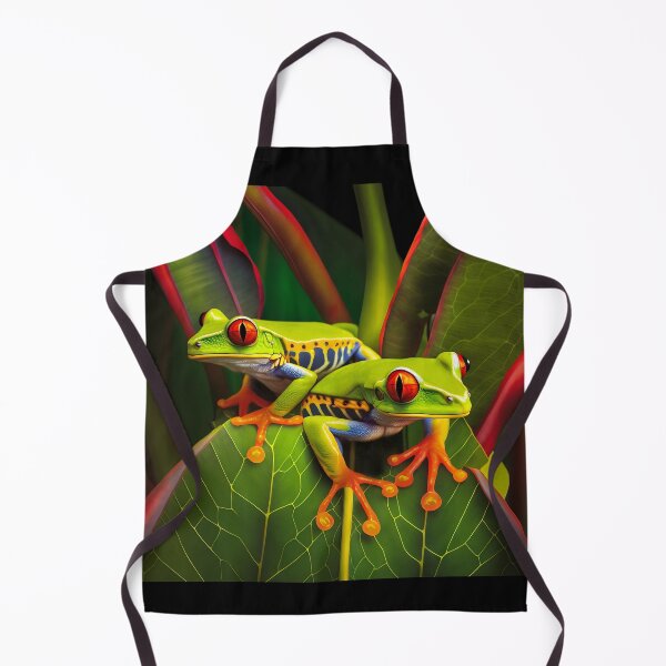 Item preview, Red Eyed Tree Frog Rainforest Leaf Heliconia Flower designed and sold by ZazuStudios.