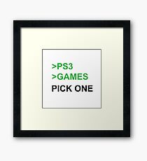 PS3 Has No Games Framed Print
