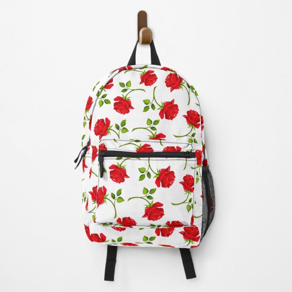 Item preview, Floral pattern with red roses on white designed and sold by Naddya.