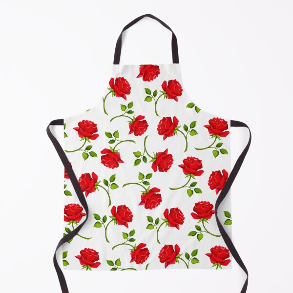 Item preview, Floral pattern with red roses on white designed and sold by Naddya.