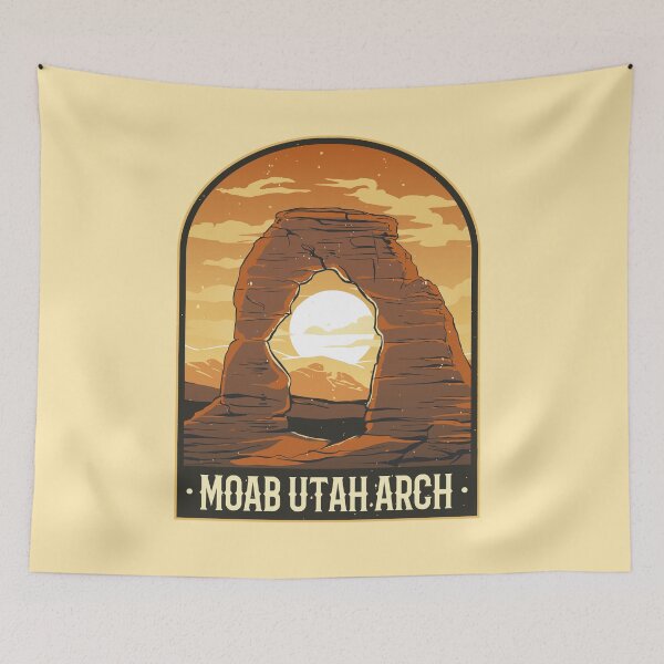 Item preview, Moab Utah Arch Vintage Sunset - Tourism designed and sold by YueHeng Creates ⭐⭐⭐⭐⭐.