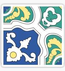 Portuguese tiles pattern. Vintage background. Vector texture Sticker