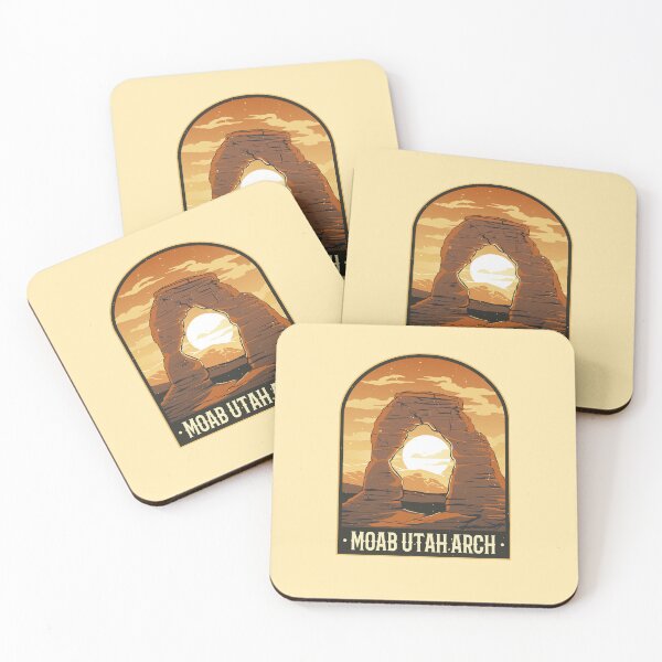 Item preview, Moab Utah Arch Vintage Sunset - Tourism designed and sold by YueHeng Creates ⭐⭐⭐⭐⭐.