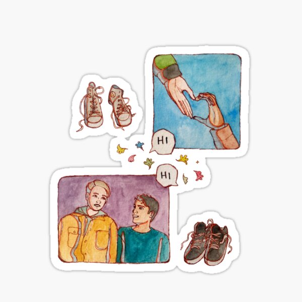 HEARTSTOPPER college art Sticker