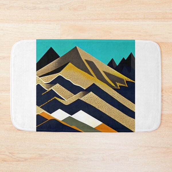 Item preview, Geometric mountains, modern art. designed and sold by Imagyn8.