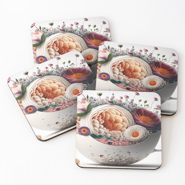 Item preview, A  giant tea cup overflowing with flowers 6 designed and sold by jetaiart.