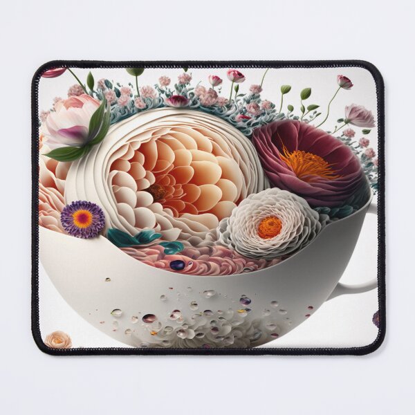 Item preview, A  giant tea cup overflowing with flowers 6 designed and sold by jetaiart.