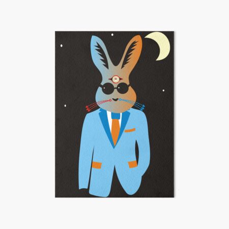 Crazy Rabbit Art Board Prints for Sale