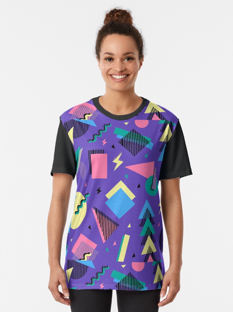 90s geometric pattern shirt